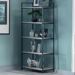 Julian Bowen Tribeca 5 Shelves Sonoma Oak Tall Bookcase