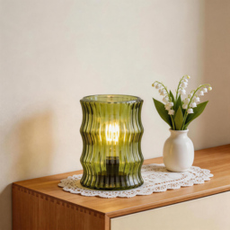Ribbed Wavy Battery-Operated Light Olive - thumbnail 2