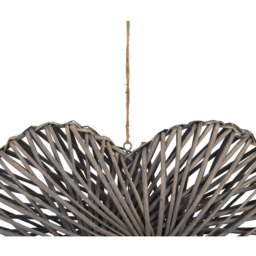 Wicker Heart Hanging Wall Art Grey - thumbnail 4