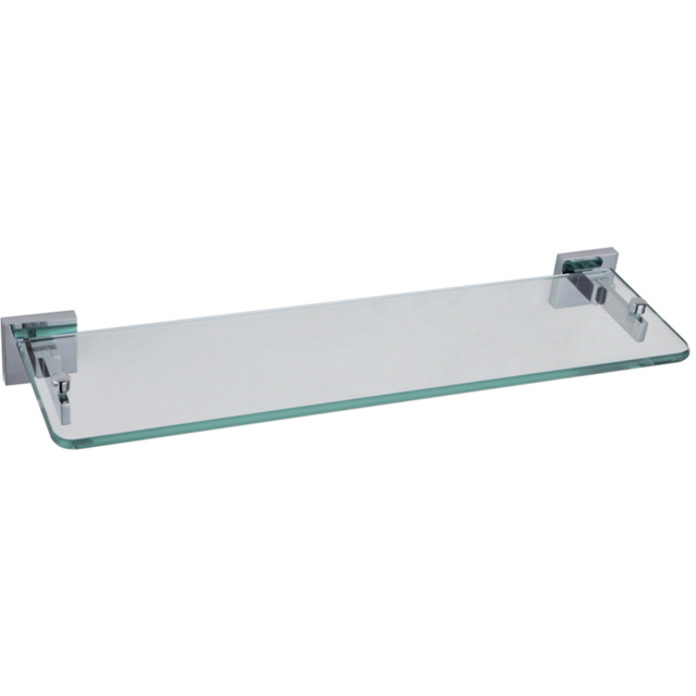 Nes Home Single Shelf Glass Modern Bathroom Rack with Brackets - image 1