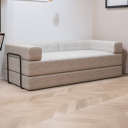 Sliding Wardrobes 4U Camel 3 Seater Larry Fabric Sofa Bed