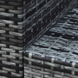 Outsunny 3 Seater Rattan Sofa Grey - thumbnail 3
