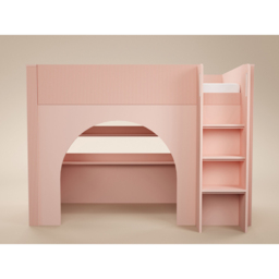 Flair Kaska Pink Single Ribbed Panel Mid Sleeper Bed - thumbnail 3