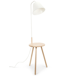 ValueLights Freja Wooden Tripod LED Table Floor Lamp
