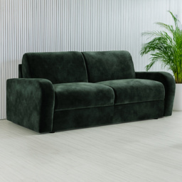 Jay-Be Deco 3 Seater Luxe Velvet Bottle Green Sofa Bed with e-Sprung Mattress
