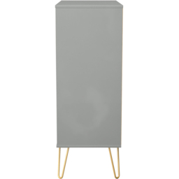Crowndale Diamond 5 Drawer Dusk Grey Chest of Drawers Ready Assembled - thumbnail 4