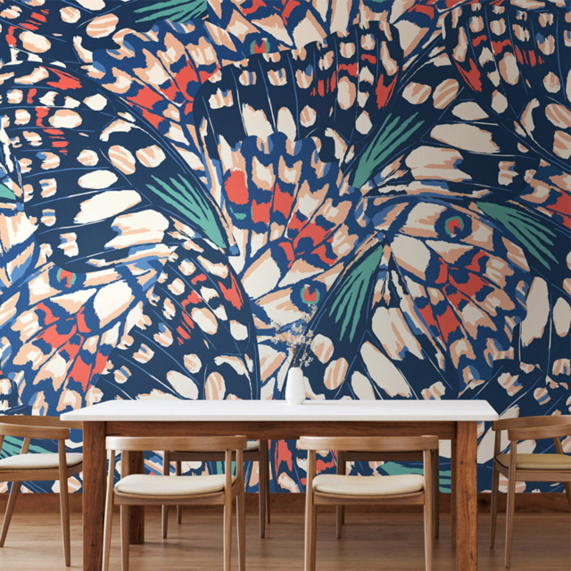 Origin Murals Butterfly Wings Blue Wall Mural - image 1