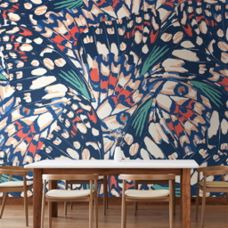 Origin Murals Butterfly Wings Blue Wall Mural - thumbnail 1