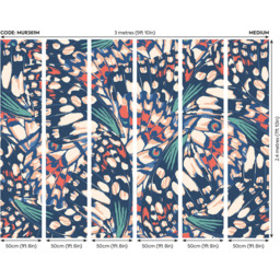 Origin Murals Butterfly Wings Blue Wall Mural - thumbnail 3