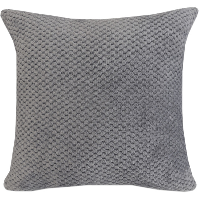 Jumbo Fleece Textured Cushion Grey - image 1