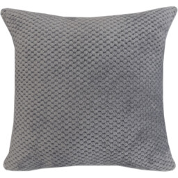 Jumbo Fleece Textured Cushion Grey - thumbnail 1