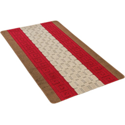 Smart Living Brown and Red Non-Slip Mat with Gel Backing 60 x 110cm