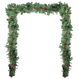 Marco Paul Warm White LED Christmas Garland with Pinecones and Berries 274cm - thumbnail 1