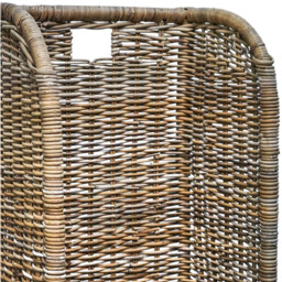 Ivyline Rattan Rustic Natural Log Trolley with Kindling Shelf - thumbnail 3