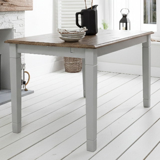 Noa and Nani Canterbury 140cm Dining Table Grey and Dark Pine