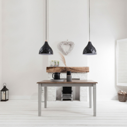 Noa and Nani Canterbury 140cm Dining Table Grey and Dark Pine - thumbnail 3
