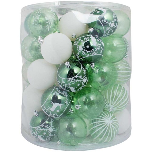 Mistletoe Cottage Christmas Bauble Drum 70 Pack - image 1