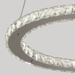 Atlanta LED Single Tier Ceiling Pendant Light - Chrome - thumbnail 4