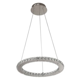 Atlanta LED Single Tier Ceiling Pendant Light - Chrome - thumbnail 3