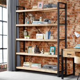Brooklyn Carnaby 5 Shelf Industrial Large Open Bookcase - thumbnail 1