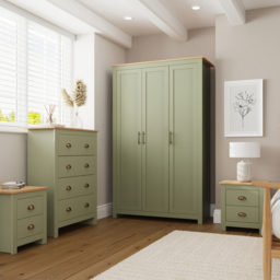 GFW Lancaster Sage Green 4 Piece Bedroom Furniture Set