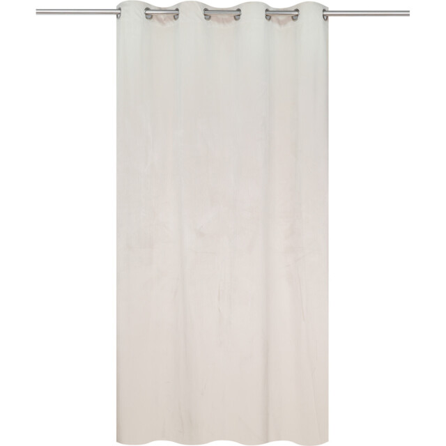 Neptune Velvet Panel Eyelet Curtain Natural 140 x 240cm - image 1