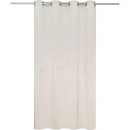 Neptune Velvet Panel Eyelet Curtain Natural 140 x 240cm - thumbnail 1