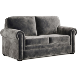 Jay-Be Heritage 2 Seater Luxe Velvet Steel Sofa Bed with e-Pocket Mattress - thumbnail 2