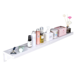 Living and Home White Self Adhesive Bathroom Floating Shelf - thumbnail 4