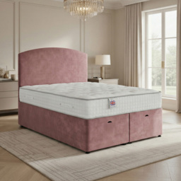 DS Living Opulence Pink Single Velvet Upholstered Ottoman Bed - thumbnail 4