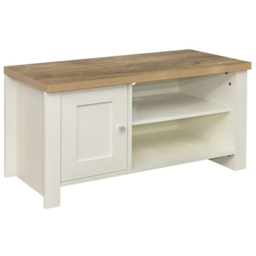 Highgate Single Door 2 Shelf Cream Oak Small TV Unit - thumbnail 2