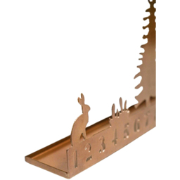 Ivyline Metal Copper Advent Forest Christmas Tealight Centrepiece - thumbnail 3