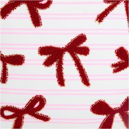 Pink Festive Bows Embellished Christmas Cushion 45 x 45cm - thumbnail 3