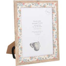 Floral Linen Wooden Frame - thumbnail 3