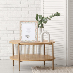 Floral Linen Wooden Frame - thumbnail 2