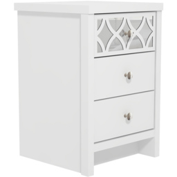 GFW Arianna 3 Drawer White Bedside Table - thumbnail 3