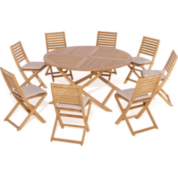 Rowlinson Ashdown 8 Seater Round Dining Set with Cushions - thumbnail 2