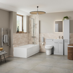 Bathstore Milford 2 Door Grey Floor Standing Basin Unit 610mm - thumbnail 2
