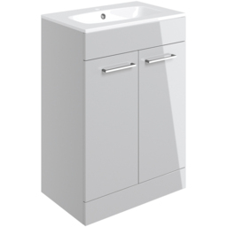 Bathstore Milford 2 Door Grey Floor Standing Basin Unit 610mm