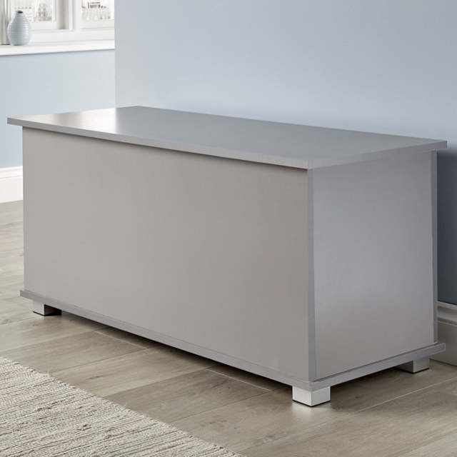 Home Source Malmo Grey Ottoman Storage Chest - image 1