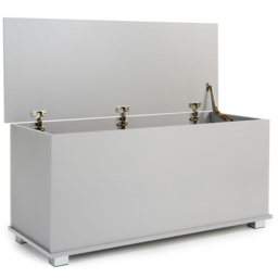 Home Source Malmo Grey Ottoman Storage Chest - thumbnail 3