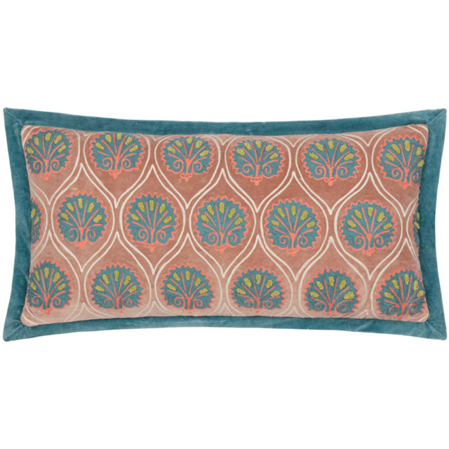 Paoletti Casa Rose and French Blue Embroidered Cushion - image 1