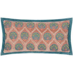 Paoletti Casa Rose and French Blue Embroidered Cushion