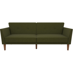 Novogratz Regal 3 Seater Green Linen Sofa Bed - thumbnail 3