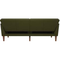 Novogratz Regal 3 Seater Green Linen Sofa Bed - thumbnail 4