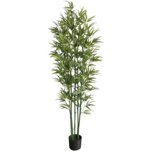 Leaf Natural Green Bamboo Artificial Plant Pot 180cm - image 1