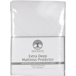 Divante Double White Extra Deep Mattress Protector - thumbnail 1