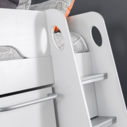 Julian Bowen Pegasus White and Silver High Sleeper with Storage - thumbnail 4