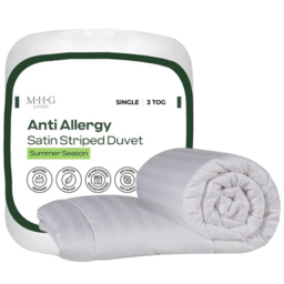 MHG Living White Single Lightweight Summer Hollowfibre Duvet 3 Tog - thumbnail 1