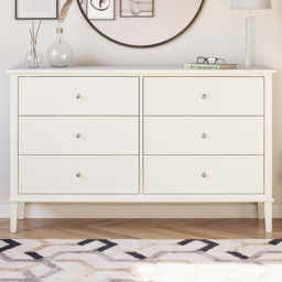Dorel Franklin 6 Drawer Soft White Dresser - thumbnail 1